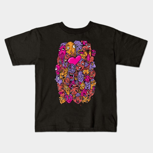 Face Melter Kids T-Shirt by Moonguts